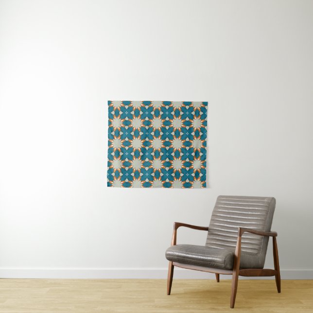 Pastel Geometric Pattern – Soft Abstract Color  Tapestry (In Situ (Horizontal))