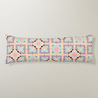 Pastel Geometric Tile Pattern | Pink Mint Purple Body Cushion