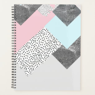 Pastel Geomtric Marble Dotted Design Planner