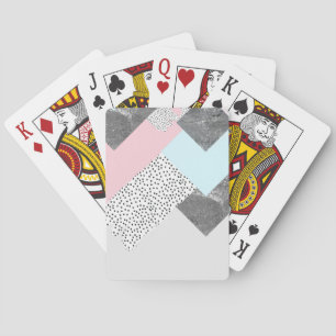 Pastel Geomtric Marble Dotted Design Playing Cards