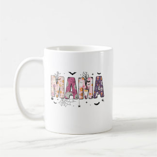 Pastel Ghost and Pumpkin Mama Coffee Cup