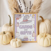 Pastel Ghost Cards and Gifts Table Sign 8x10