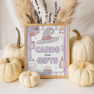 Pastel Ghost Cards and Gifts Table Sign 8x10