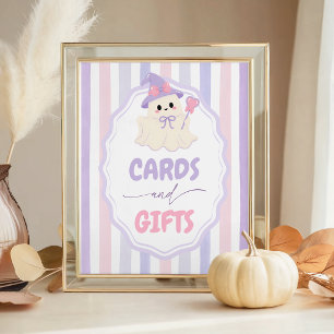 Pastel Ghost Cards & Gifts Table Sign 8x10