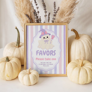 Pastel Ghost Favours Table Sign 8x10