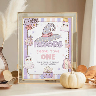 Pastel Ghost Favours Table Sign 8x10