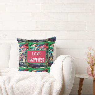Pastel Giant Thorns Abstract Art Cushion