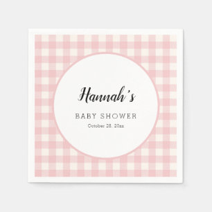 Pastel Gingham Napkins Baby Shower
