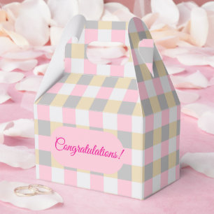 Pastel Gingham Plaid  Favour Box