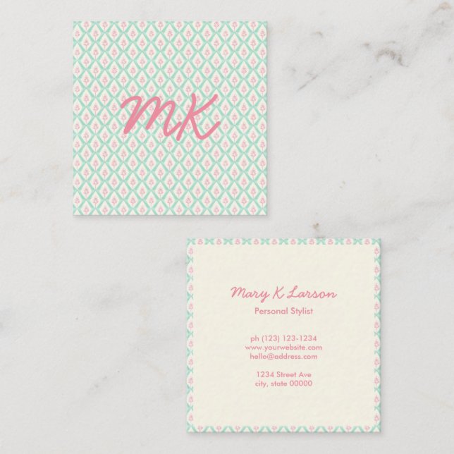 Pastel Girly Business Cards (Front/Back)