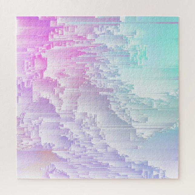 Pastel Glitch Jigsaw Puzzle (Vertical)