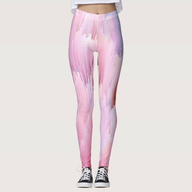 Pastel Glitches Leggings (Front)