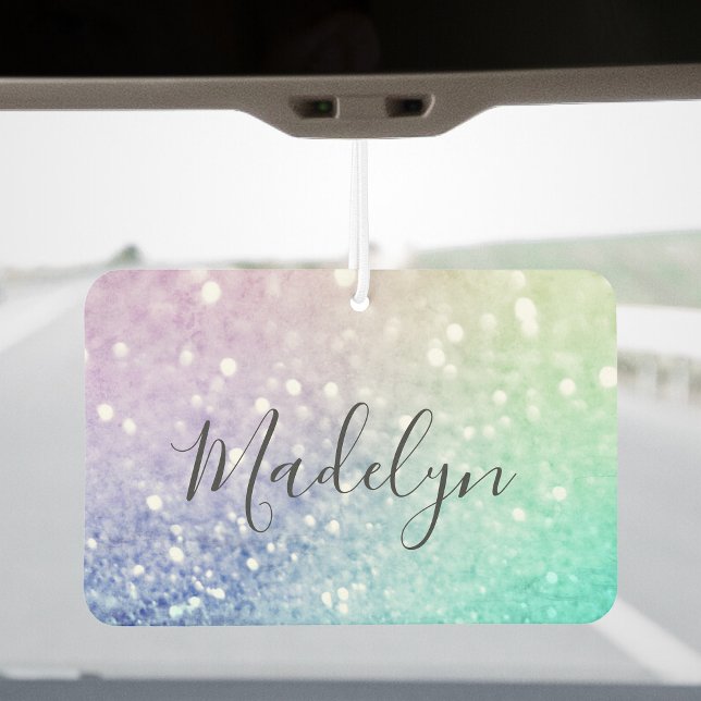 Pastel Glitter Bokeh BackgroundGlam Elegant Glitte Car Air Freshener (Creator Uploaded)