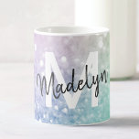 Pastel Glitter Bokeh BackgroundGlam Elegant Glitte Coffee Mug<br><div class="desc">Easily personalise this elegant colourful bokeh glitter pattern with your custom name and/or monogram.</div>