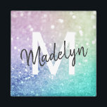 Pastel Glitter Bokeh BackgroundGlam Elegant Glitte Magnet<br><div class="desc">Easily personalize this elegant colorful bokeh glitter pattern with your custom name and/or monogram.</div>