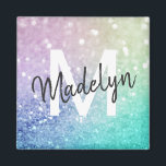 Pastel Glitter Bokeh BackgroundGlam Elegant Glitte Magnet<br><div class="desc">Easily personalize this elegant colorful bokeh glitter pattern with your custom name and/or monogram.</div>