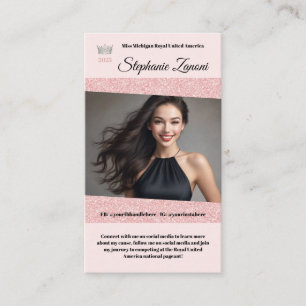 Pastel Glitz Pageant Business Card QR Code