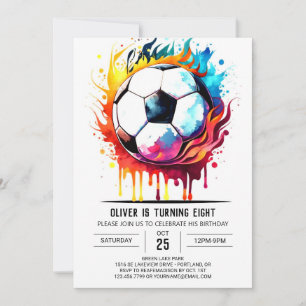 Pastel Goal Online Kids Birthday Invitation