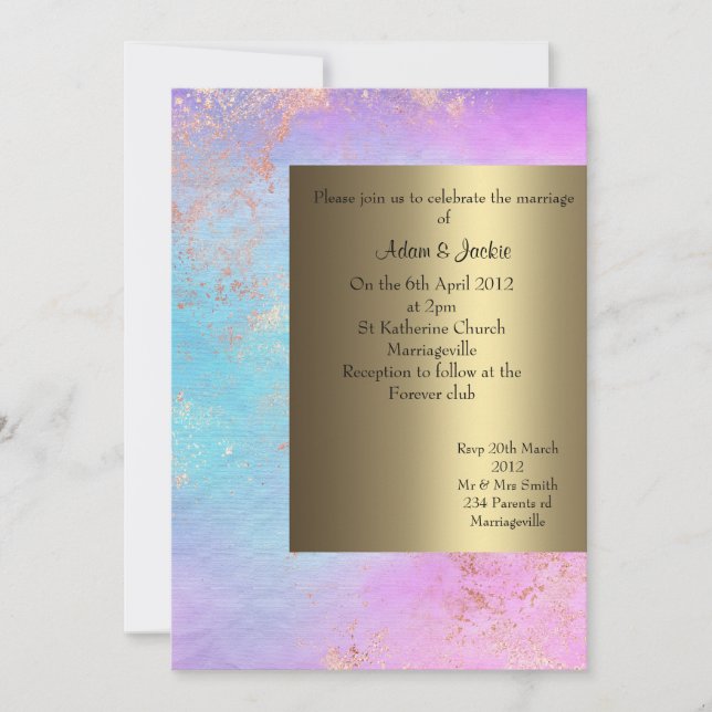 PASTEL GOLD WEDDING INVITATION NEW (Front)