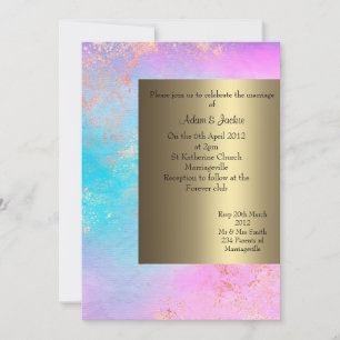 PASTEL GOLD WEDDING INVITATION NEW
