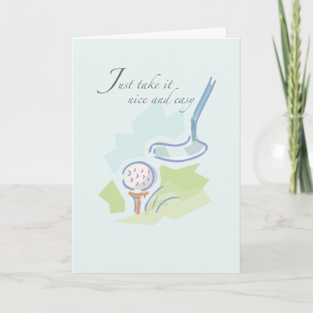 Pastel Golf Get Well Card (Front)