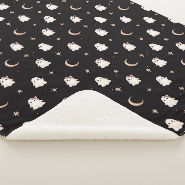 Pastel Goth Aesthetic Halloween  Sherpa Blanket (3/4)