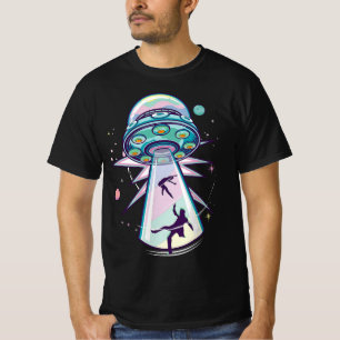 Pastel Goth Alien Abduction Aesthetic Spaceship Nu T-Shirt