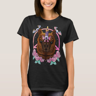 Pastel Goth Alpaca Pagan Creepy Menhera Alpaca T-Shirt