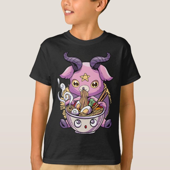 Pastel Goth Baphomet Ramen Noodles Japan Food Sata T-Shirt (Front)