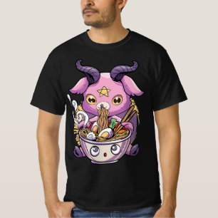 Pastel Goth Baphomet Ramen Noodles Japan Food Sata T-Shirt