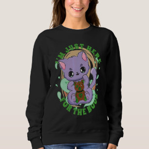 Pastel Goth Cat And Horror Teddy Bear For Voidcore Sweatshirt