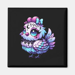 Pastel Goth Chicken Aesthetic Farm Animal Kawaii O Magnet