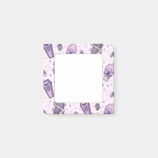 Pastel Goth Coffins Pattern Post-it Notes