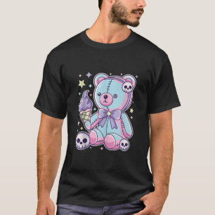 Pastel Goth Creepy Cute Witchy Zombie Voodoo Bear T-Shirt