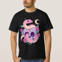 Pastel Goth Creepy Skull Serpent Snake Kawaii Emo 