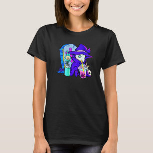 Pastel Goth Cute Creepy Plague Doctor Boba Bubble  T-Shirt