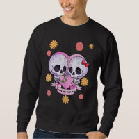 Pastel Goth Cute Creepy Skull Skeleton Love you to