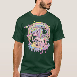 Pastel Goth Cute Creepy Unicorn Gothic Kawaii Menh T-Shirt
