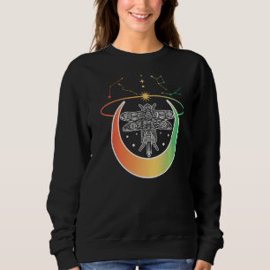 Pastel Goth Dragonfly Crescent Moon Constellation Sweatshirt