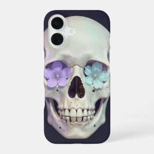 Pastel Goth Floral Skull Phone Case