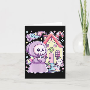 Pastel Goth Grim Reaper Xmas Halloween Easy Costum Card