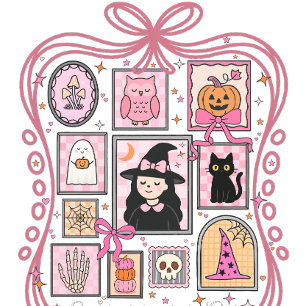 Pastel Goth Halloween Girly Coquette Gallery Wall T-Shirt