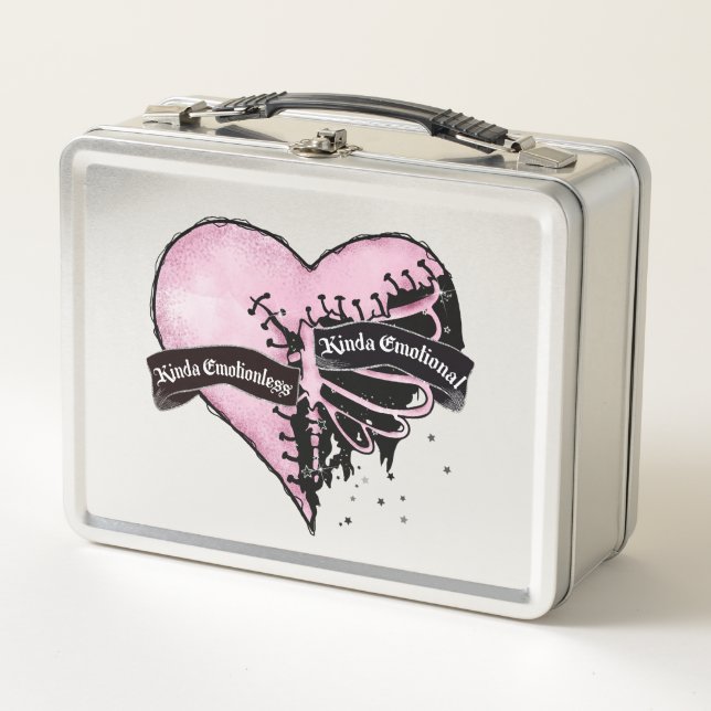 Pastel Goth Heart | Emotional and Emotionless Metal Lunch Box (Front)