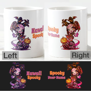 Pastel Goth Kawaii Spooky Anime Girl Halloween Coffee Mug