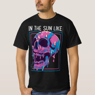 Pastel Goth Melting Skull In The Sun Like Aestheti T-Shirt