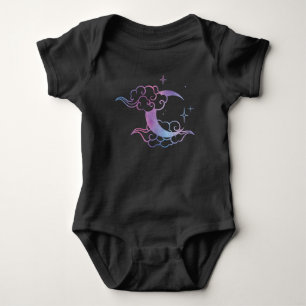Pastel Goth Moon Cute Moon Art Baby Bodysuit