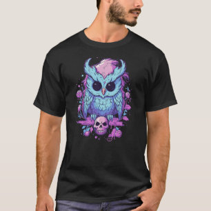 Pastel Goth Owl Kawaii Cute Creepy Halloween Anime T-Shirt