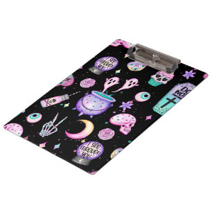 pastel goth pattern dark clipboard