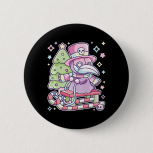Pastel Goth Plague Doctor Christmas Halloween Meet 6 Cm Round Badge