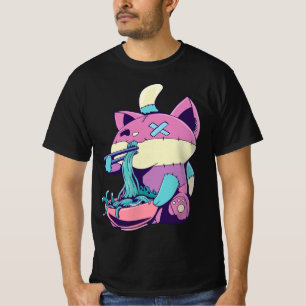 Pastel Goth Ramen Cat Anime Kawaii  T-Shirt